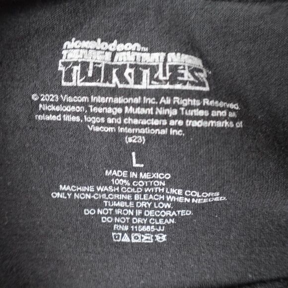 Teenage Mutant Ninja Turtles Shirt Men's L Black Retro Graphic Tee Official 2023 - Picture 3 of 7